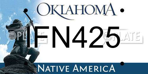 IFN425 Oklahoma License Plate