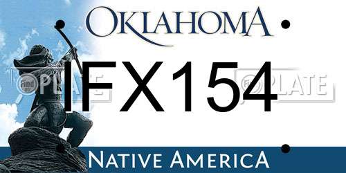 IFX154 Oklahoma License Plate