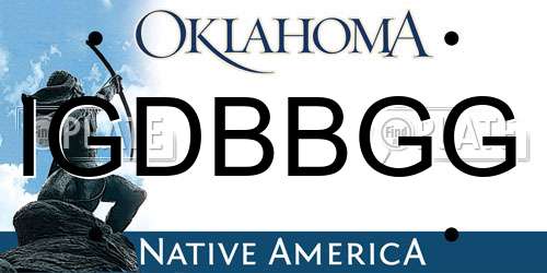 IGDBBGG Oklahoma License Plate