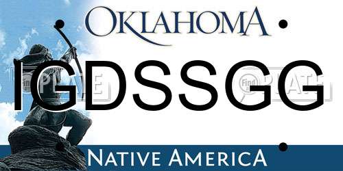 IGDSSGG Oklahoma License Plate
