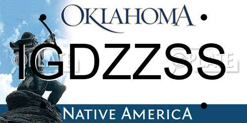 IGDZZSS Oklahoma License Plate