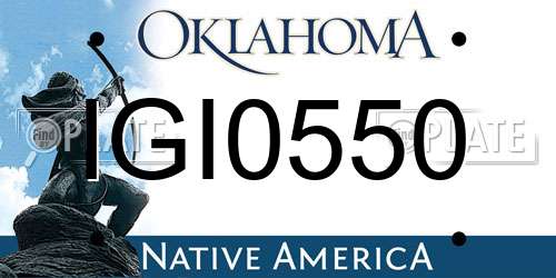 IGI0550 Oklahoma License Plate