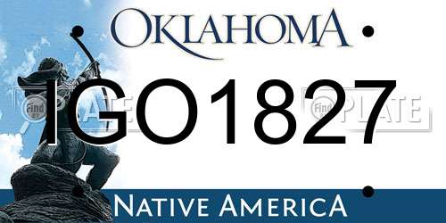 IGO1827 Oklahoma License Plate