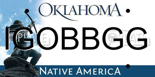 IGOBBGG Oklahoma License Plate