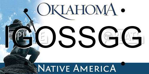 IGOSSGG Oklahoma License Plate