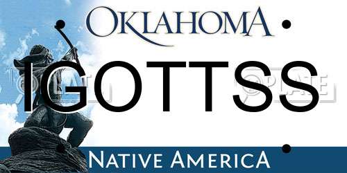 IGOTTSS Oklahoma License Plate