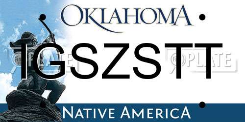 IGSZSTT Oklahoma License Plate
