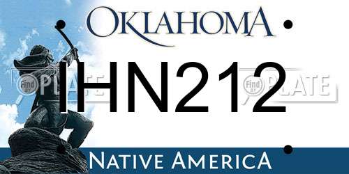 IHN212 Oklahoma License Plate