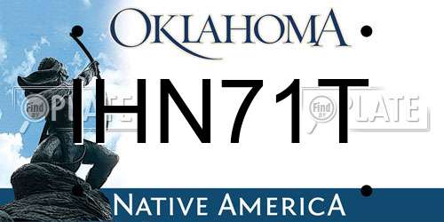 IHN71T Oklahoma License Plate