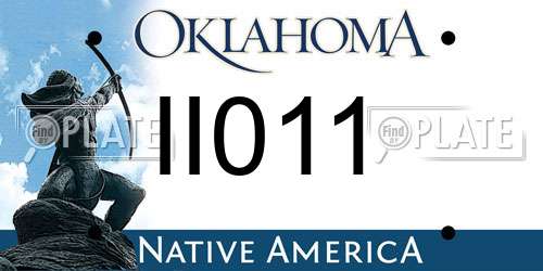 II011 Oklahoma License Plate