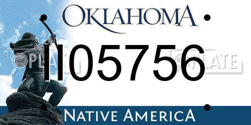 II05756 Oklahoma License Plate
