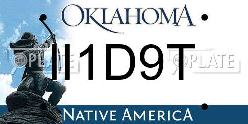 II1D9T Oklahoma License Plate