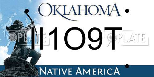 II1O9T Oklahoma License Plate