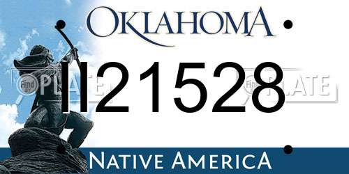 II21528 Oklahoma License Plate