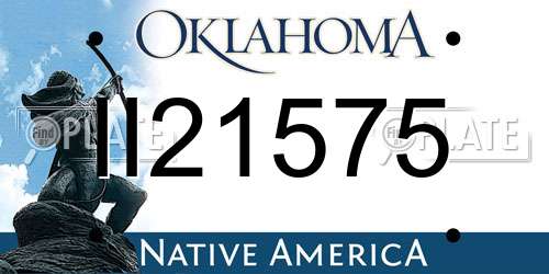 II21575 Oklahoma License Plate
