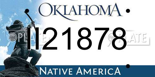 II21878 Oklahoma License Plate