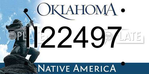 II22497 Oklahoma License Plate