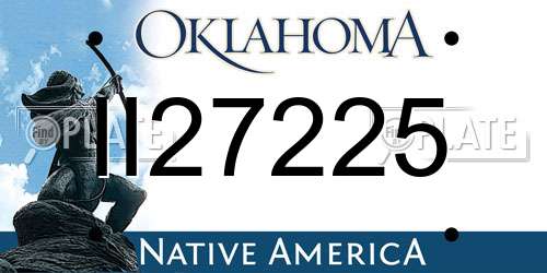II27225 Oklahoma License Plate