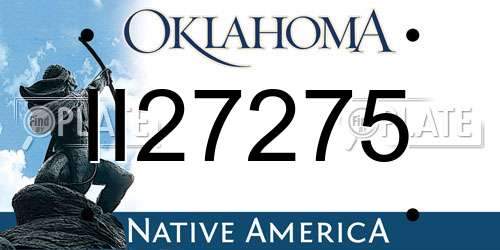 II27275 Oklahoma License Plate