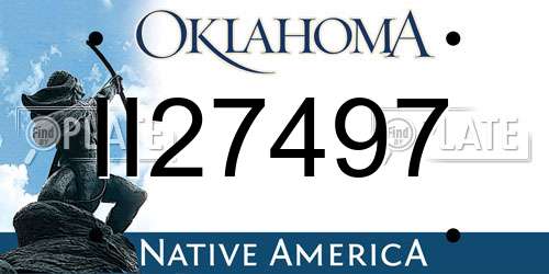 II27497 Oklahoma License Plate