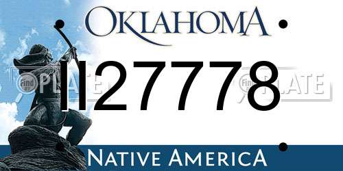 II27778 Oklahoma License Plate