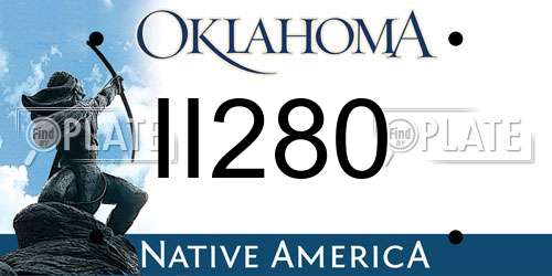 II280 Oklahoma License Plate