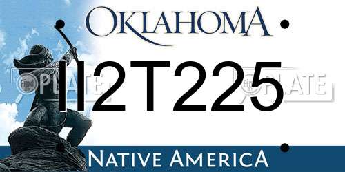 II2T225 Oklahoma License Plate