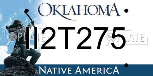 II2T275 Oklahoma License Plate