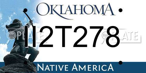 II2T278 Oklahoma License Plate