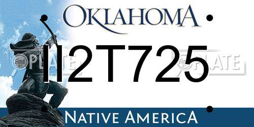 II2T725 Oklahoma License Plate
