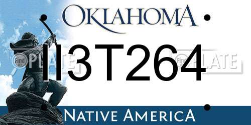 II3T264 Oklahoma License Plate