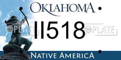 II518 Oklahoma License Plate