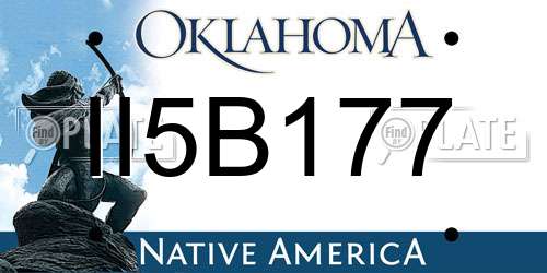 II5B177 Oklahoma License Plate