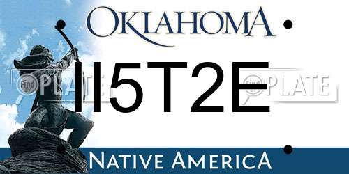 II5T2E Oklahoma License Plate