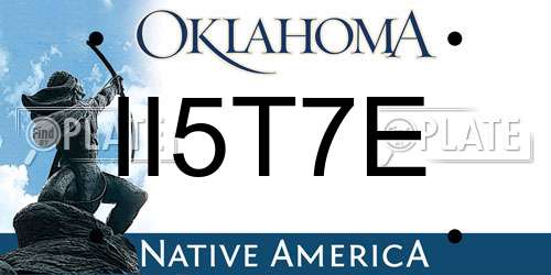 II5T7E Oklahoma License Plate