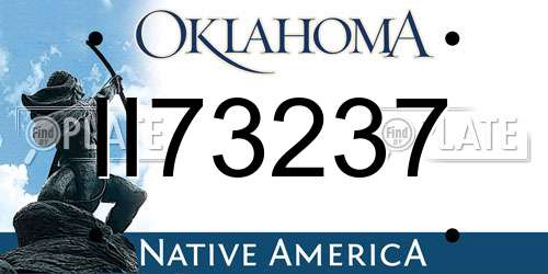 II73237 Oklahoma License Plate