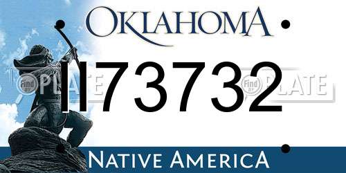II73732 Oklahoma License Plate