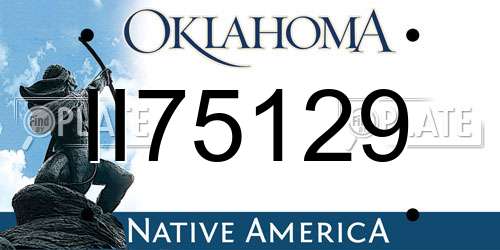II75129 Oklahoma License Plate