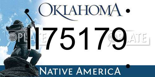 II75179 Oklahoma License Plate