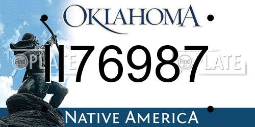 II76987 Oklahoma License Plate