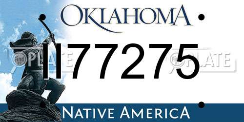 II77275 Oklahoma License Plate