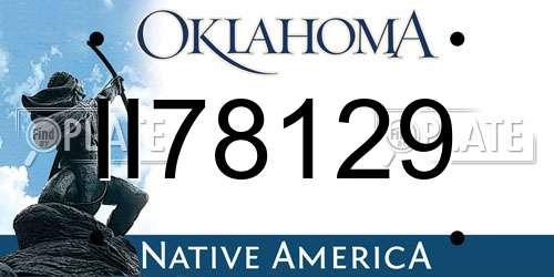 II78129 Oklahoma License Plate