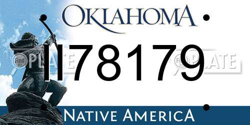 II78179 Oklahoma License Plate