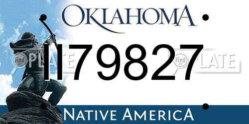 II79827 Oklahoma License Plate