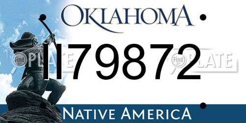 II79872 Oklahoma License Plate