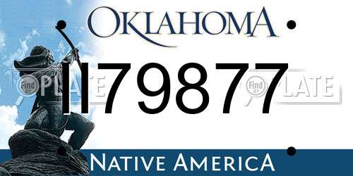 II79877 Oklahoma License Plate
