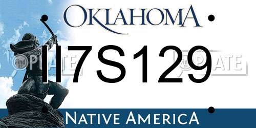 II7S129 Oklahoma License Plate