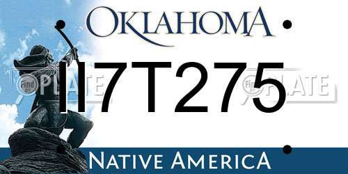 II7T275 Oklahoma License Plate