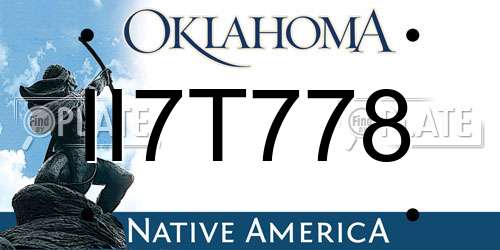 II7T778 Oklahoma License Plate