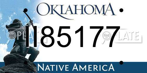 II85177 Oklahoma License Plate